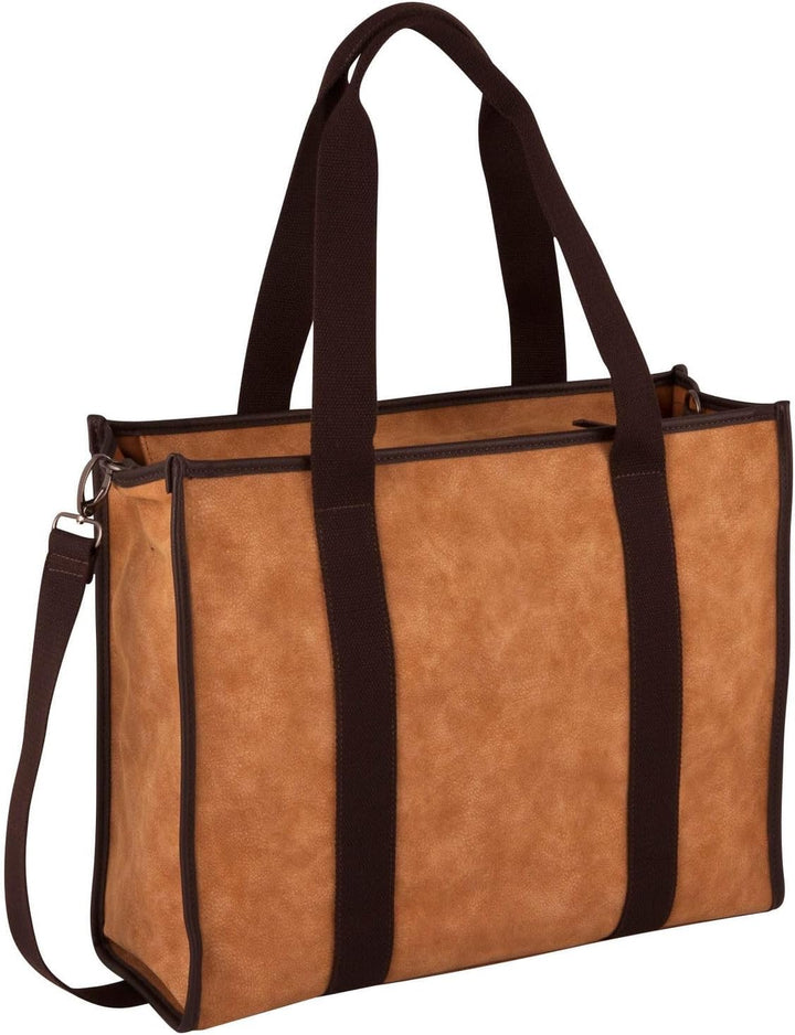 Denim TOM TAILOR LETICIA Damen Shopper L, 42x14.5x34.5 Camel, Camel