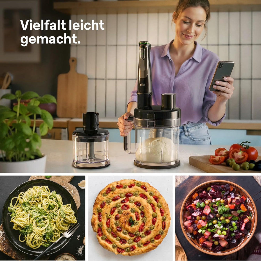 Braun MultiQuick 9 MQ 9187XLI Stabmixer – Pürierstab mit Active PowerDrive Technologie und 5 Zubehör