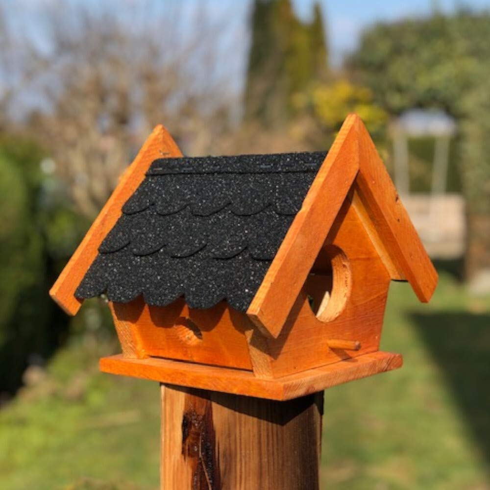 DARLUX Eichhörnchen Futterhaus wetterfest und stabile, Handmade aus eigener Produktion, Futterstatio