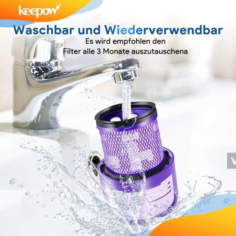 KEEPOW V11 Filter für Dyson, Filter für Dyson V11 V15, 2 Stück Ersatz Filter für SV14 SV17 SV22 Abso
