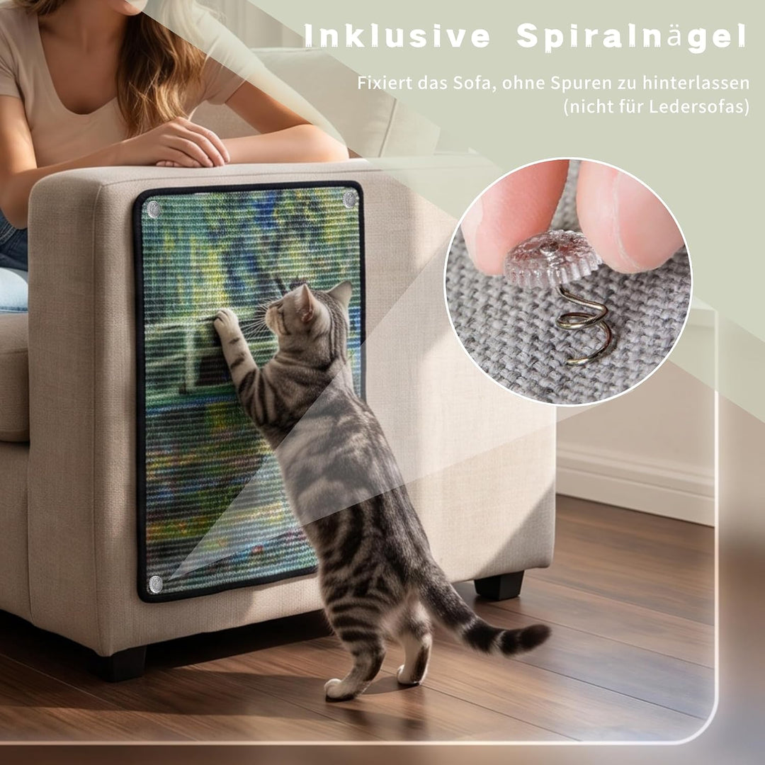 JanYoo 2 Stück Katze Kratzschutz Katzenkratzmatte Sisal Kratzmatte für Katze Katzenkratzmatte für So
