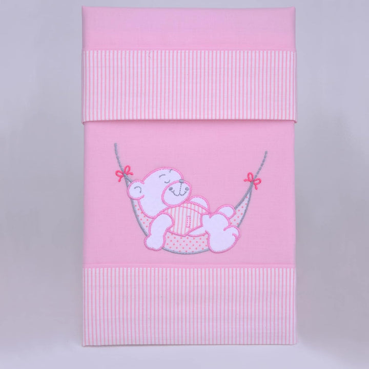 pekitas Bebe feine Bettwäsche 3 Teilig für Kinderbett 60 x 120 100% Baumwolle Made in Portugal Cuna
