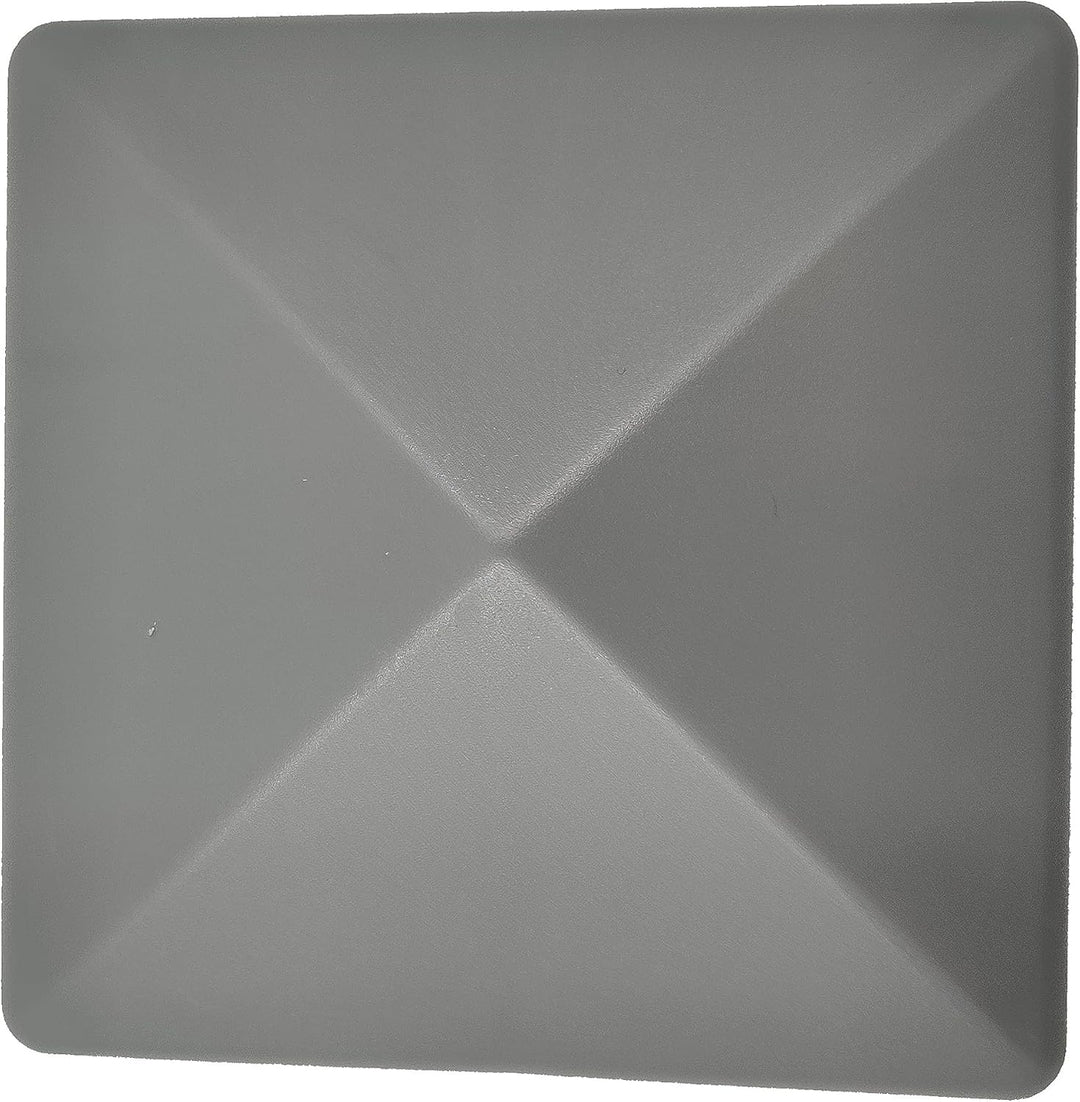 10 Stück Zaun Pfostenkappe 90 mm Pyramide Abdeckkappe grau für Pfosten 9 x 9 cm (UV stabilisiert/Mad