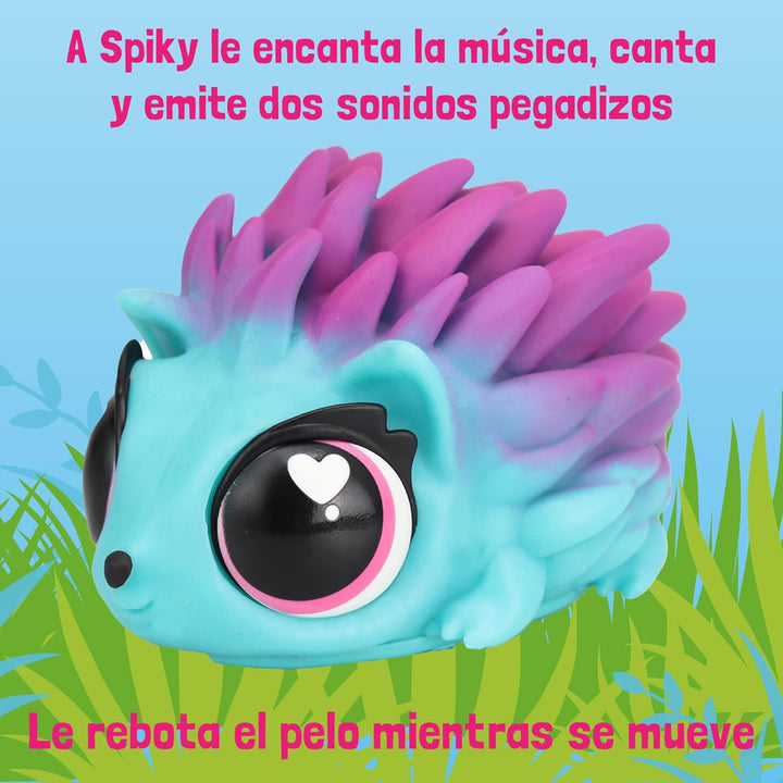 Famosa Jiggly Pets – My Spike Pet – Spiky the Hedgehog, interaktiver Igel, weicher Gummi, singend, g