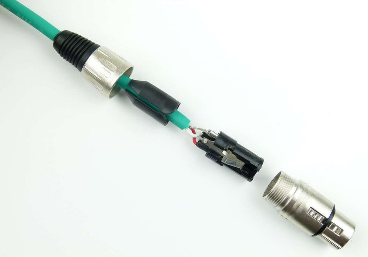 Adam Hall Cables 2 Stück K3MMF1000GRN Mikrofonkabel 10m Grün XLR female auf XLR male DMX Audio Kabel
