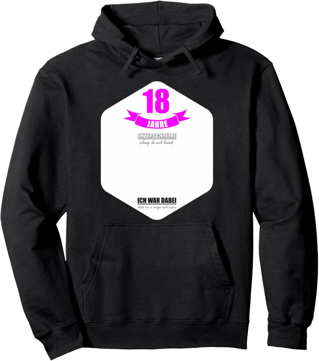 18 Jahre Geburtstag Party Lustiges 18 Geburtstag Gästebuch Pullover Hoodie