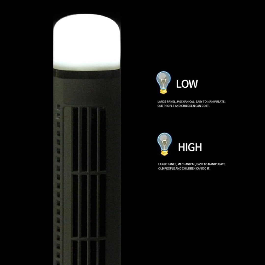 Elprico Turmventilator Flügellos, 33cm Tischventilator Leise mit 90° Oszillation, Mini Ventilator US