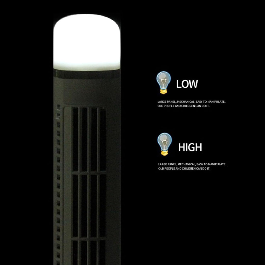 Qcwwy Turmventilator ohne Flügel, 90 Grad Oszillierend, 34 DB, Leise, Tragbarer USB-Tischventilator,
