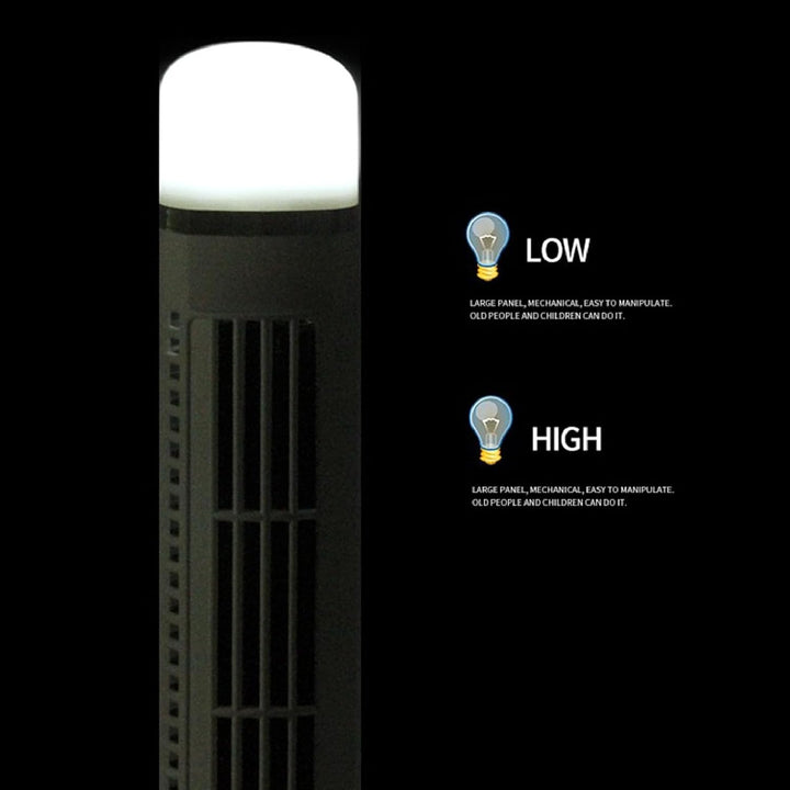 Qcwwy Turmventilator ohne Flügel, 90 Grad Oszillierend, 34 DB, Leise, Tragbarer USB-Tischventilator,