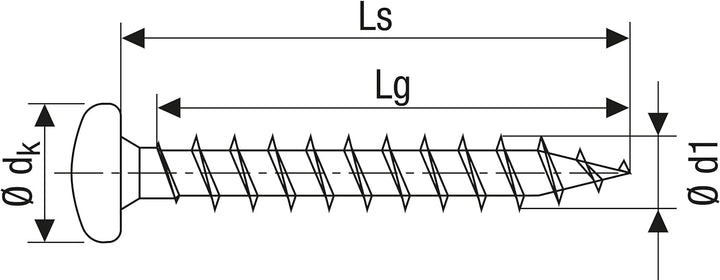 SPAX Universalschraube, 4,5 x 20 mm, 1000 Stück, T-STAR plus, Halbrundkopf, Vollgewinde, 4CUT, WIROX