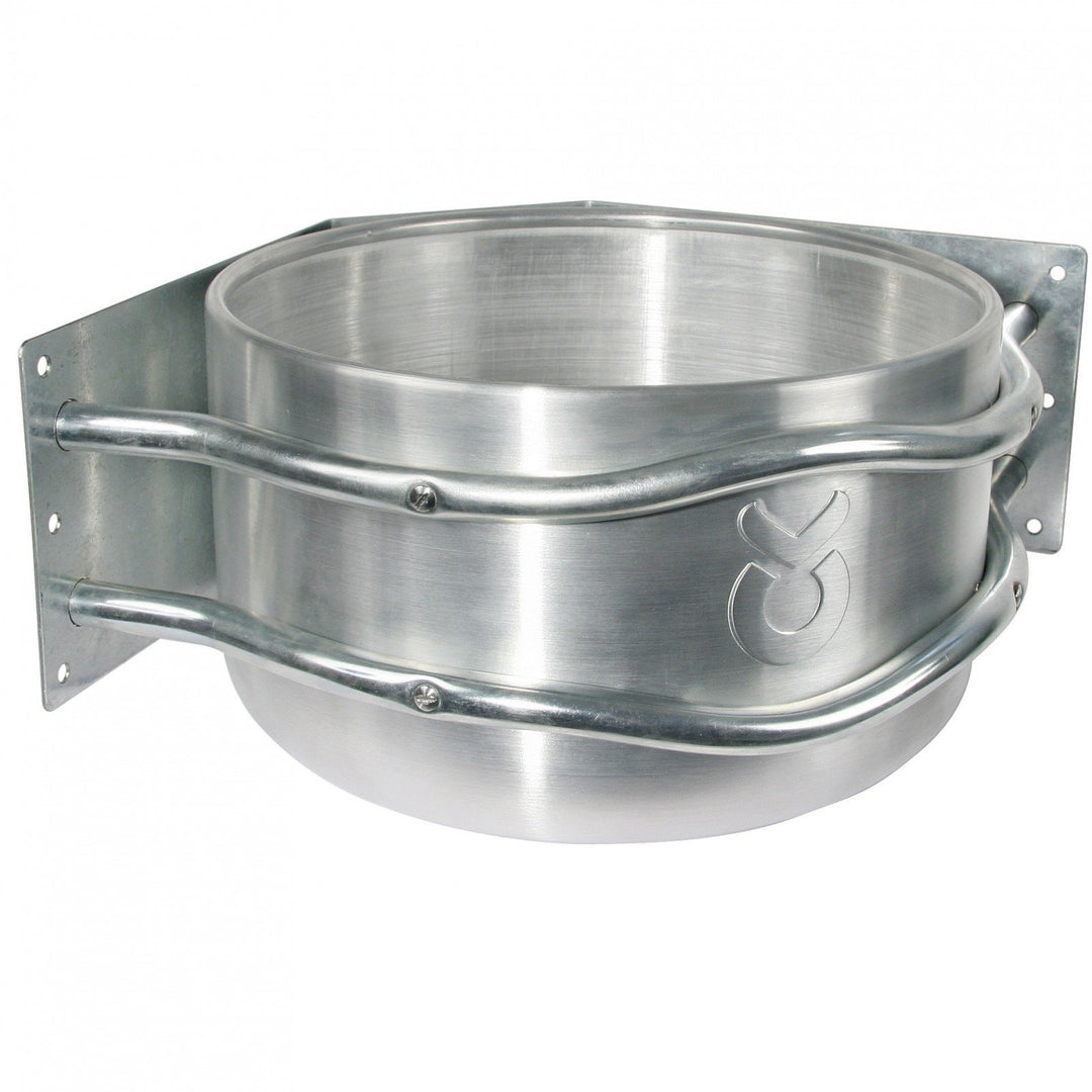 Kerbl Aluminium-Futtertrog rund Eckmontage 37 x 37 x 24 cm, Eckmontage 37 x 37 x 24 cm