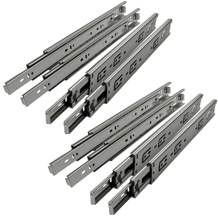 SOTECH 4 Paar (8 Stück) Vollauszüge KV1-45-H45-L750-NF 750 mm (eingeschoben) Schubladenauszüge kugel