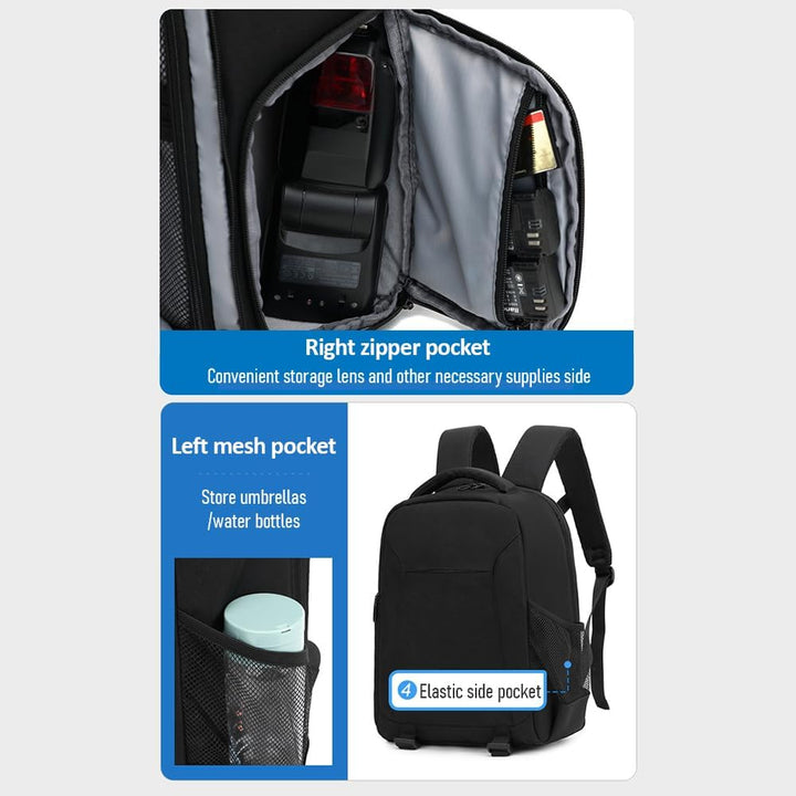 Kamerarucksack, Professionelle Kameratasche für DSLR Spiegelreflexkameras, Wasserdichter Laptop Ruck