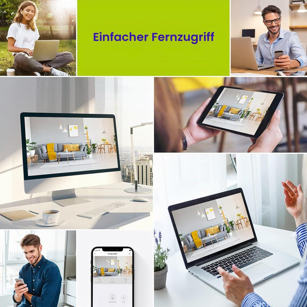 SANNCE WLAN Kamera Set 2 Stück 3MP 3MP WLAN Überwachungskamera System