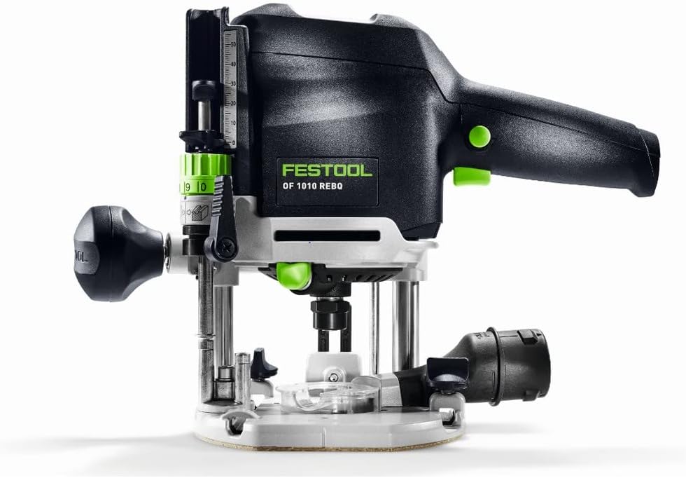 Festool Oberfräse OF 1010 REBQ-Plus (mit Spannzange, Seitenanschlag, Führungsschienen-Adapter, Spanf