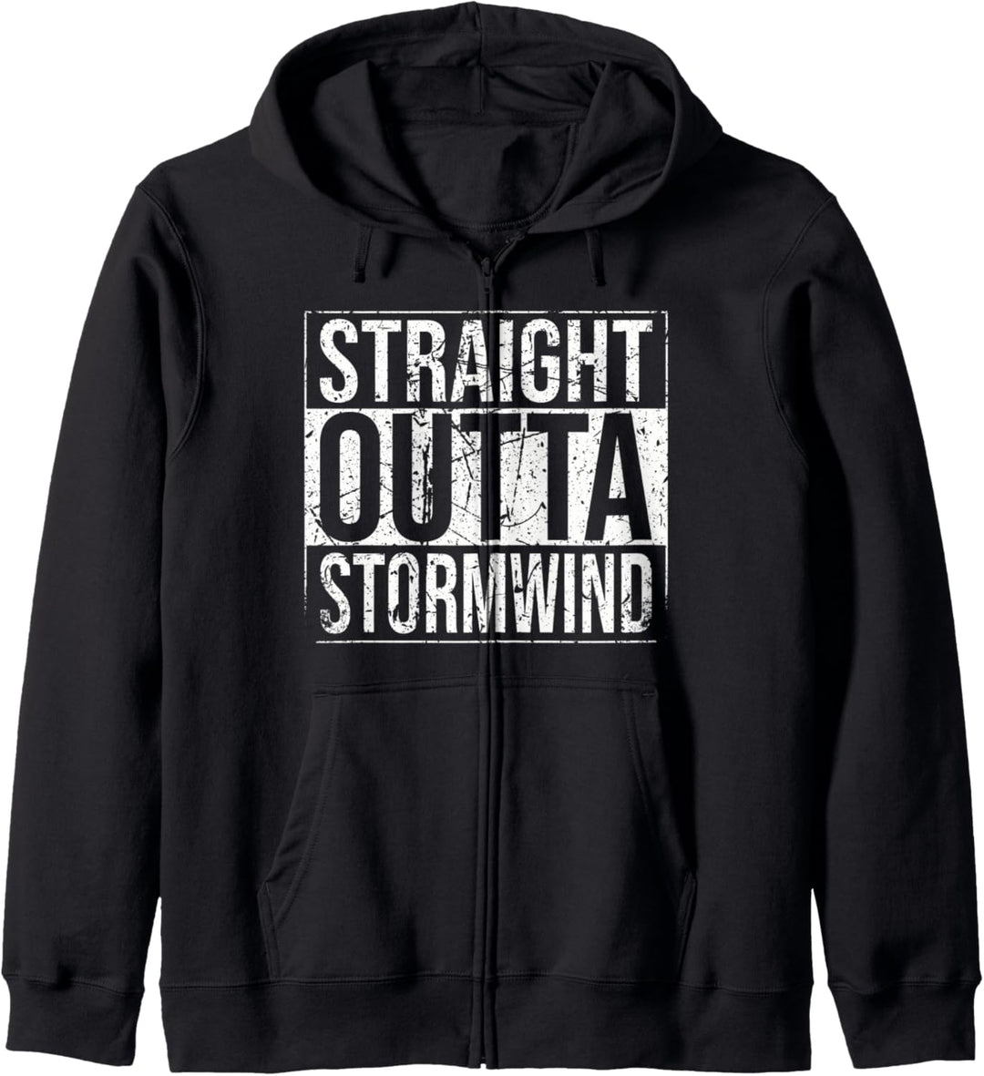Straight Outta Stormwind WoW Alliance Gamer Geschenk Vintage Kapuzenjacke