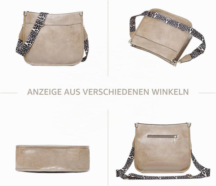 EVEOUT Umhängetasche aus PU Leder für Damen Grosse Kapazität Schultertaschen Allgleiches beiläufige
