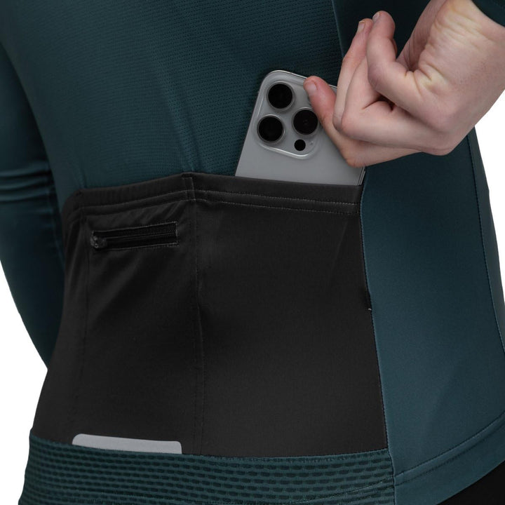SIROKO M2 Radtrikot Herren Langarm Slim Fit Aerodynamische Fahrradbekleidung XS Armeegrün, XS Armeeg