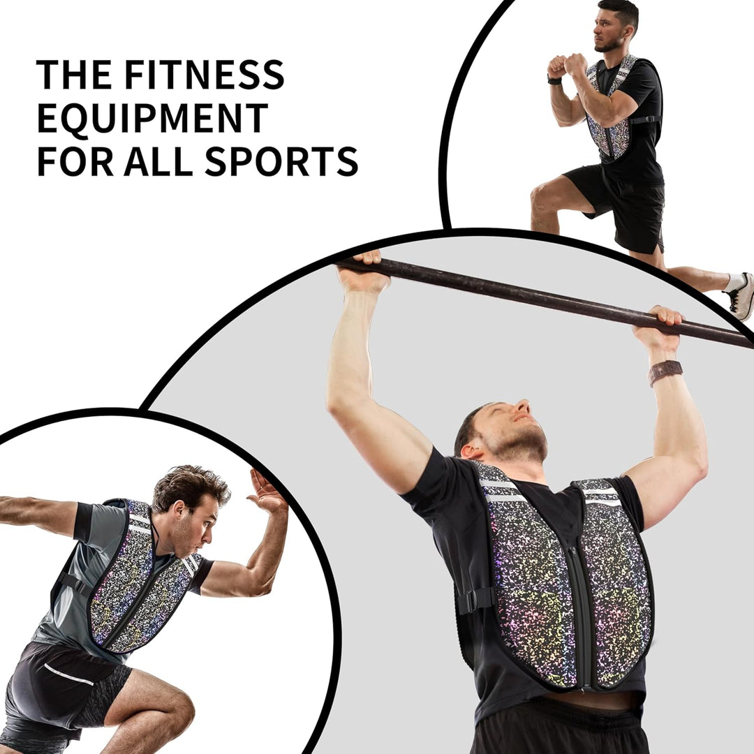 PROIRON Gewichteweste mit Reissverschluss,Wasser Abwaschbare Trainingsweste, Weighted Vest mit Siche