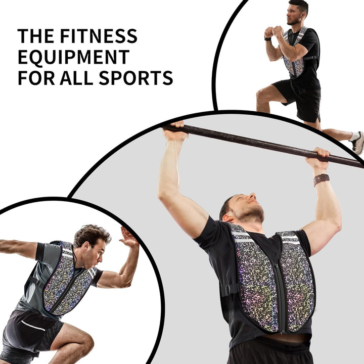 PROIRON Gewichteweste mit Reissverschluss,Wasser Abwaschbare Trainingsweste, Weighted Vest mit Siche