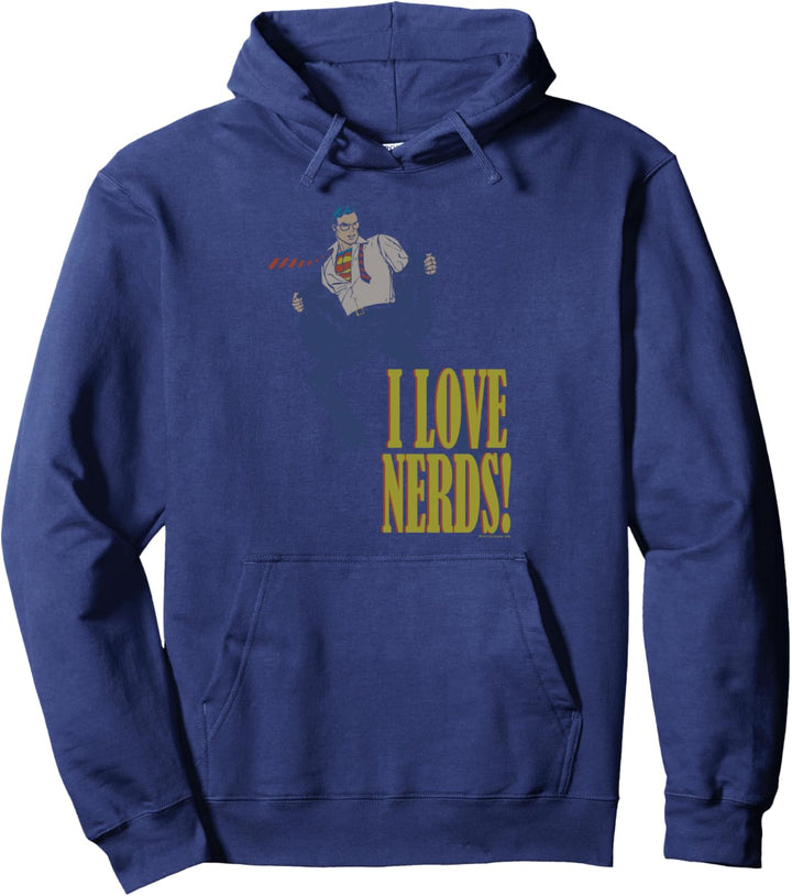 Superman I Love Nerds Pullover Hoodie