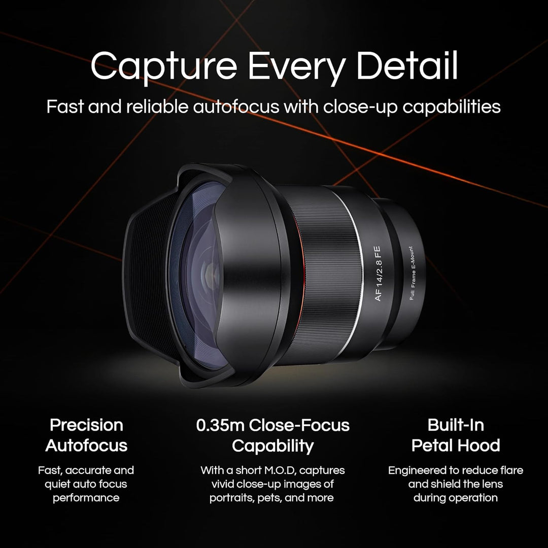 Samyang 14 mm F2.8 AF Weitwinkel, Autofokus-Objektiv für Canon EF