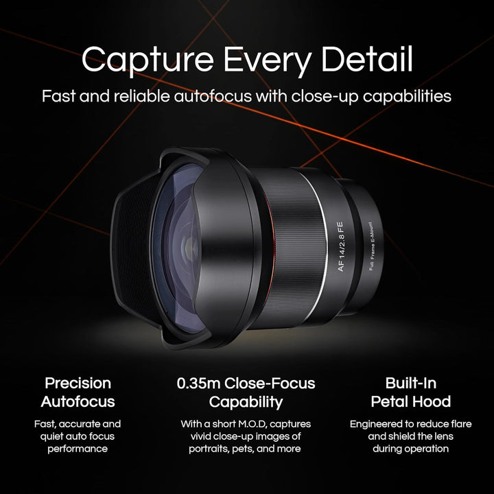 Samyang 14 mm F2.8 AF Weitwinkel, Autofokus-Objektiv für Canon EF
