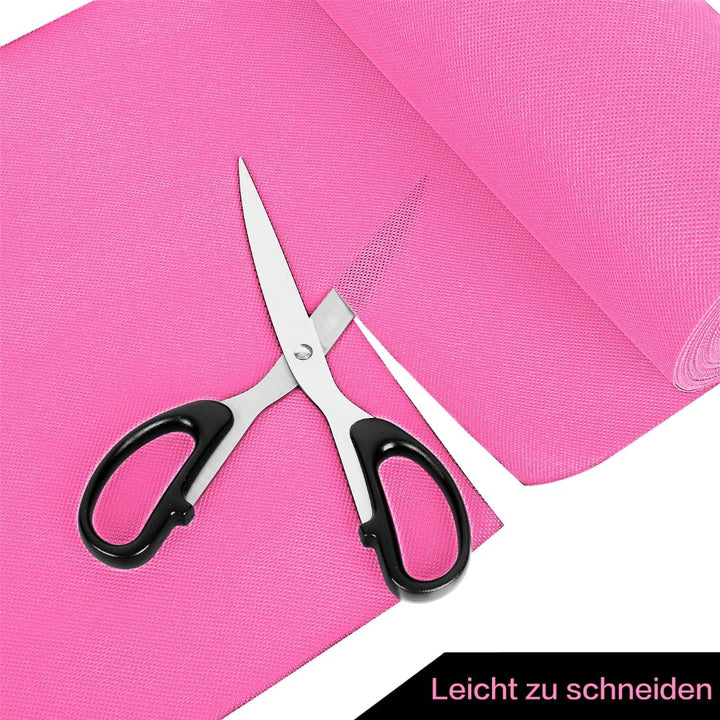 Tischdeckenrolle, 0.8 × 25M, Dunkelrosa, Einweg Vlies Stoffähnlich Tischdecke Rolle, Meterware Tisch