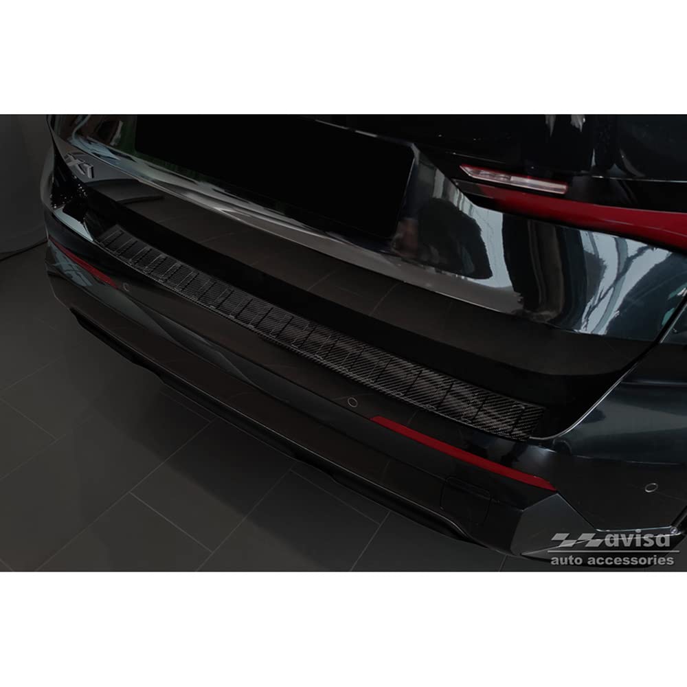 Avisa Echtes 3D Karbon Heckstossstangenschutz kompatibel mit BMW X1 U11 / U11 xLine 2022- 'Ribs'