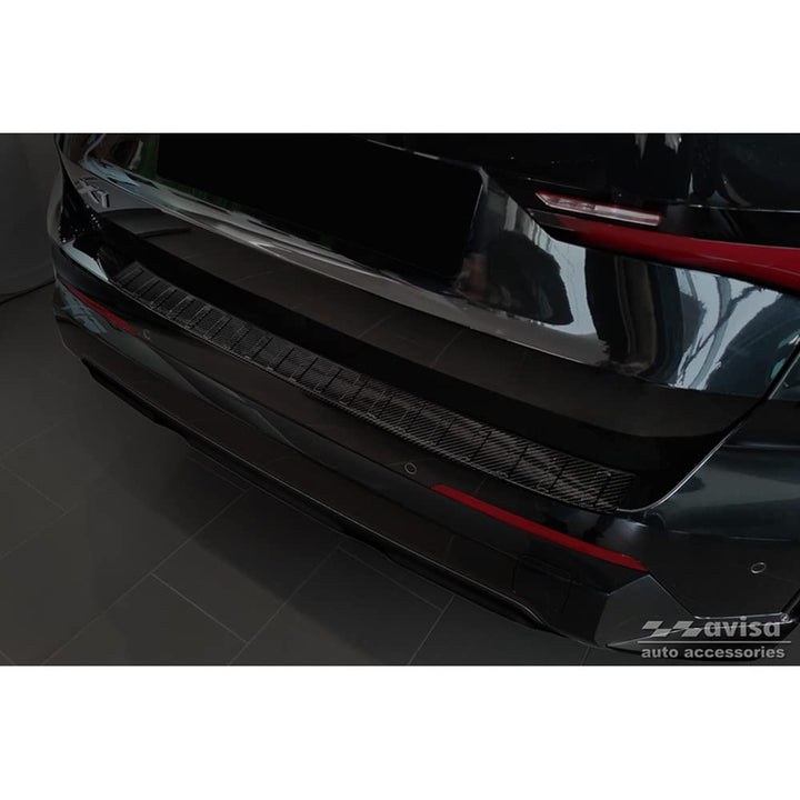 Avisa Echtes 3D Karbon Heckstossstangenschutz kompatibel mit BMW X1 U11 / U11 xLine 2022- 'Ribs'