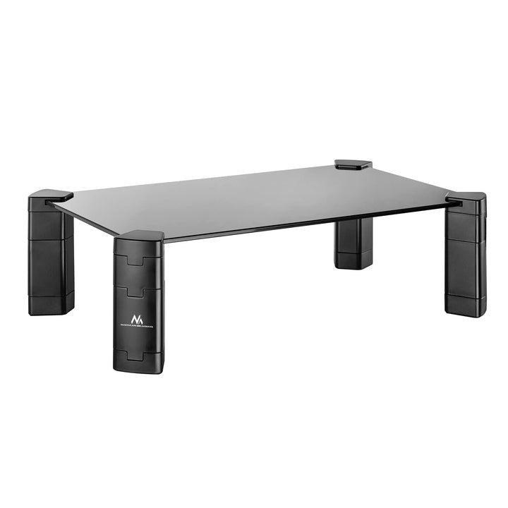 Maclean MC-934 Monitorständer Höhenverstellbarer Bildschirmständer Laptopständer Gehärtetes Glas Mon