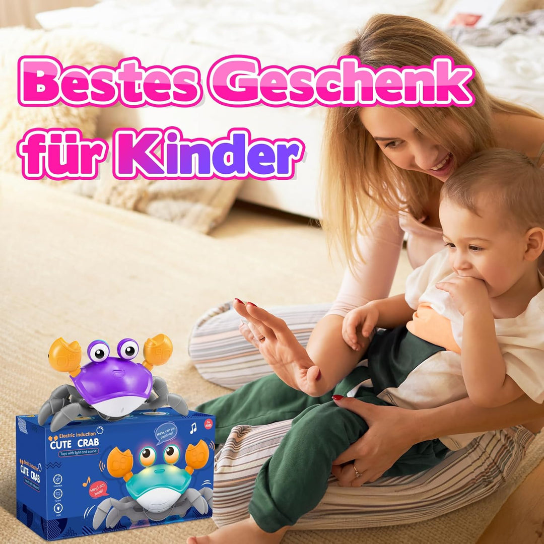 Krabbelnde Krabbe Baby Spielzeug ab 1 2 3 4 Jahre Mädchen, Montessori Geschenk 1-4 Jahre Mädchen Kra