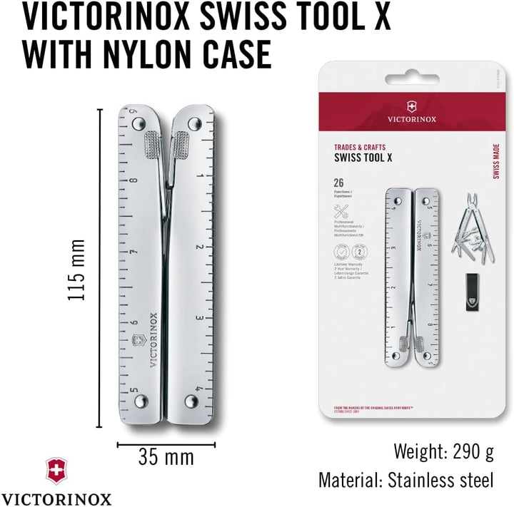 Victorinox, Multifunktionstool, SwissTool, Taschen Werkzeug, Funktionen, Kombi-Spitzzange, Feststell