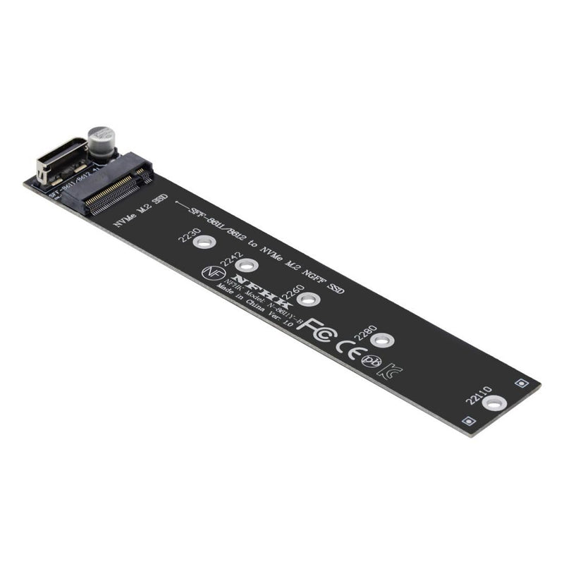 chenyang CY M.2 auf SFF-8611 Adapter,Oculink SFF-8612 SFF-8611 auf NVME PCIe SSD M-Key 2280 22110mm