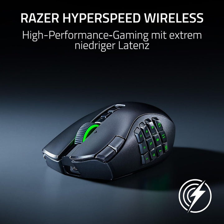 Razer Naga V3 Pro - Kabellose MMO-Gaming-Maus mit austauschbaren Seitenteilen (HyperScroll Tilt Whee
