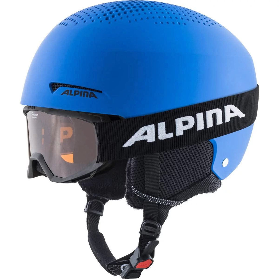 ALPINA ZUPO SET (+PINEY) - Hochwertiges, Sicheres & Robustes Set aus Skibrille & Skihelm Für Erwachs