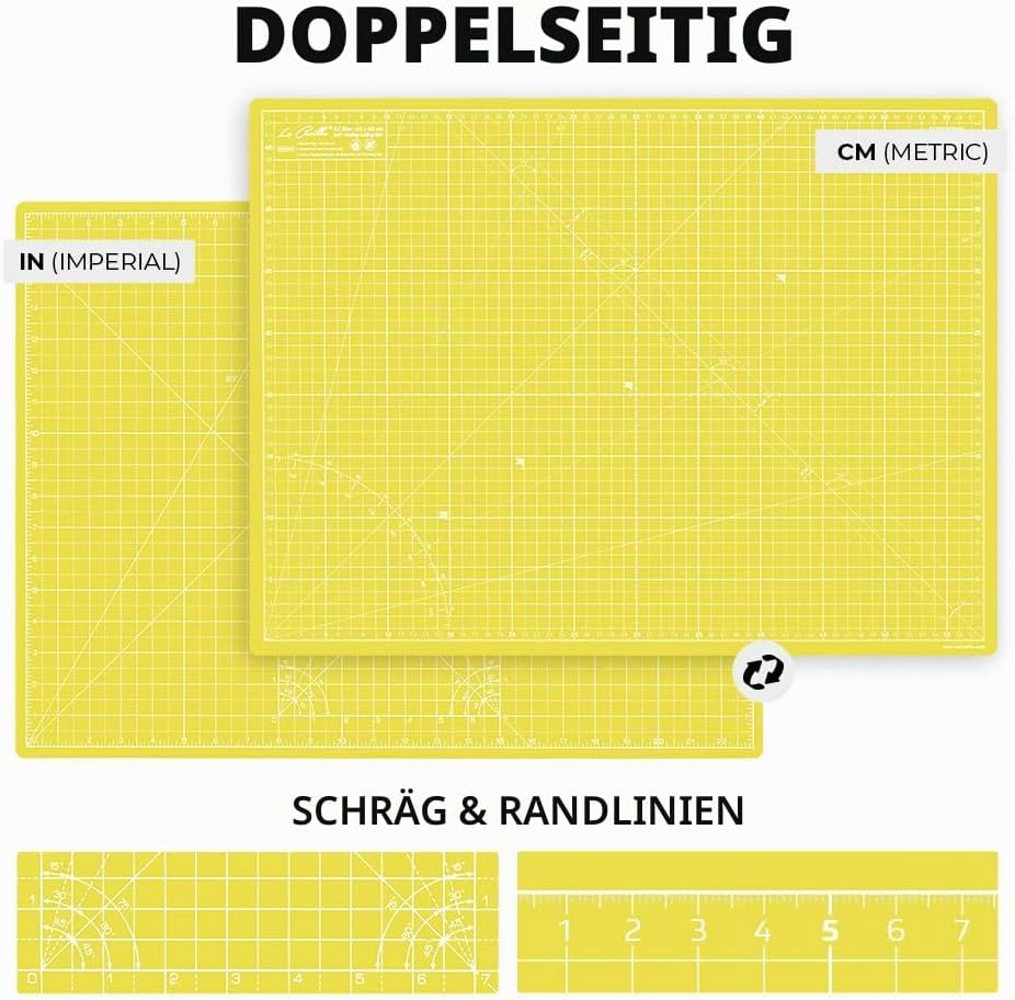 La Canilla Schneidematte A2 Selbstheilend (60x45 cm - 24x18") Cutting Mat Schneideunterlage für Bast