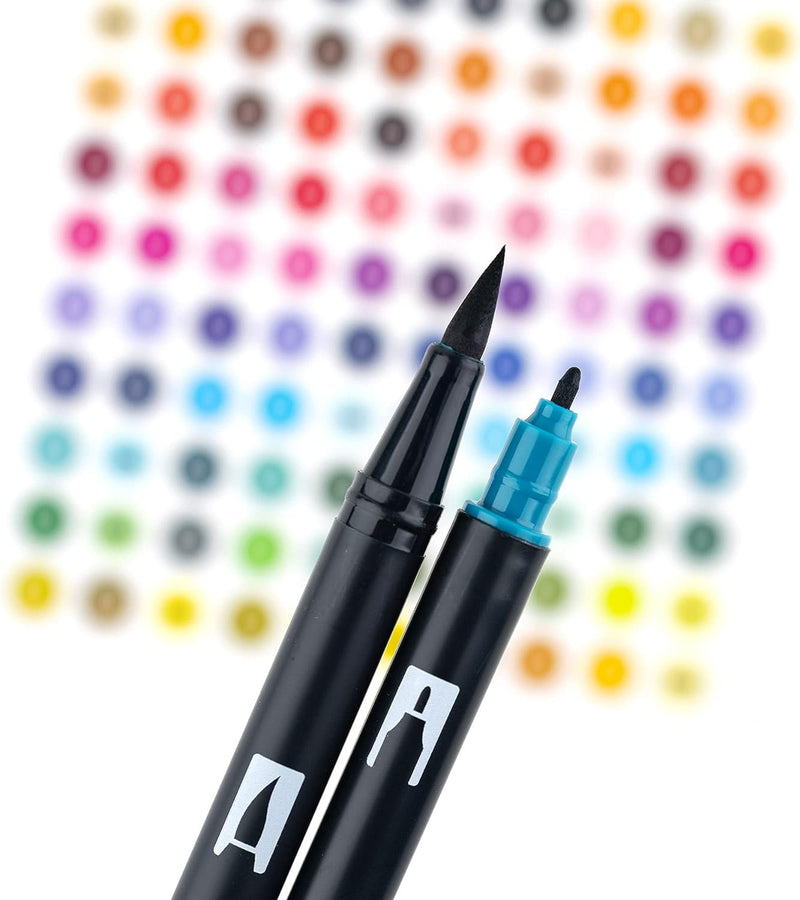 Tombow 56169 Dual Brush Pen Art Marker, Querformat, 10 Stück Mischbare, Pinsel- und feine Spitze