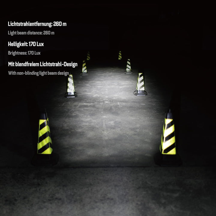 E-Bike Frontlicht 170 Lux Hammer E170 – LED Fahrradlampe, StVZO & ECE zugelassen, Aluminium/ABS Gehä