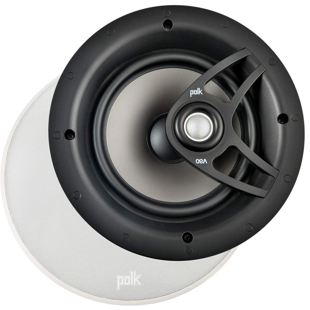 Polk Audio V 80 Hochleistungs-Decken-Einbaulautsprecher, weiss