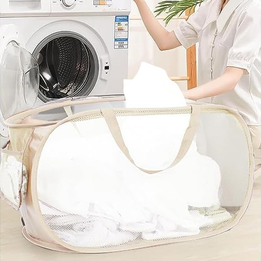 Pop Up Wäschekorb Faltbarer Wäschekorb 2 Stk(36 * 36 * 58 Cm) Wäschetonne Wäschekorb klappbar mit Gr