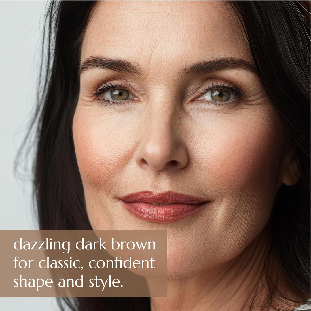 Chella Eyebrow Cream, Dazzling Dark Brown - Vegan, Cruelty Free, Paraben Free, Gluten Free - Long We