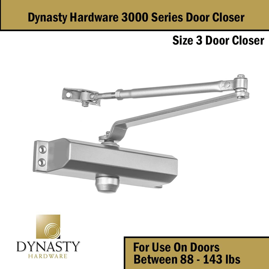 Dynasty Hardware 3000-alum Commercial Grade Türschliesser, Grösse 3 Spring, gespritztem Aluminium