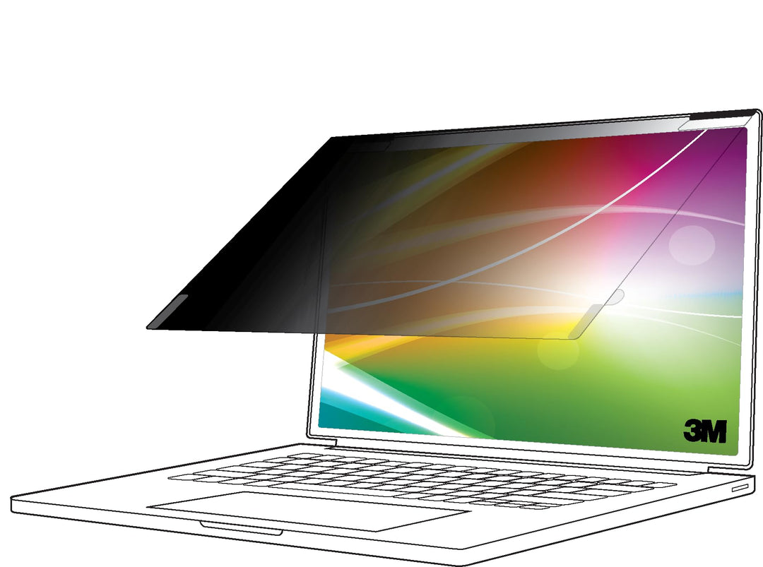3M - Blickschutzfilter für Notebook - heller Bildschirm, 16:10 - klebend - 33.7 cm (13.3") - Schwarz