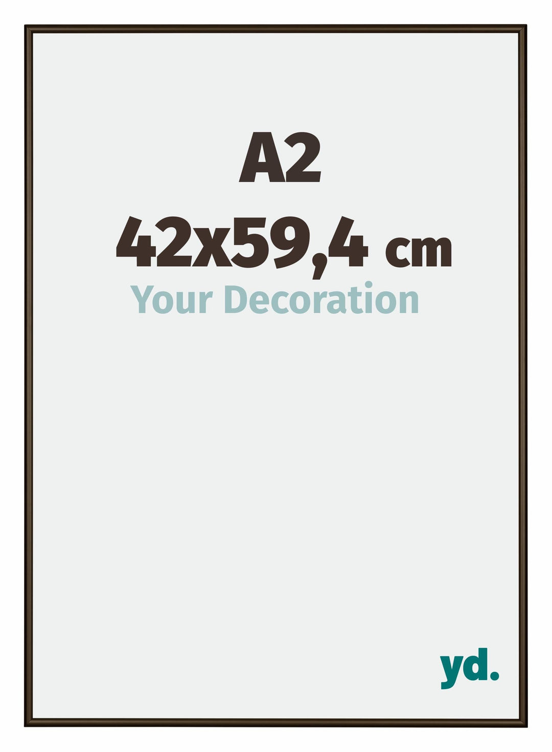 yd. Your Decoration - Bilderrahmen DIN A2 42x59,4 cm - Bilderrahmen aus Aluminium mit Acrylglas - An