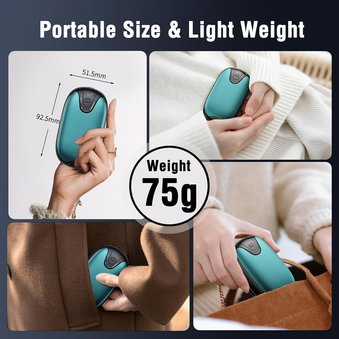 Handwärmer elektrisch,Split 2er-Pack Wiederaufladbar Handwärmer Tragbare Taschenwärmer, 3 Heizmodi T