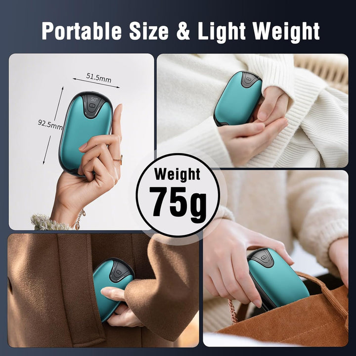 Handwärmer elektrisch,Split 2er-Pack Wiederaufladbar Handwärmer Tragbare Taschenwärmer, 3 Heizmodi T