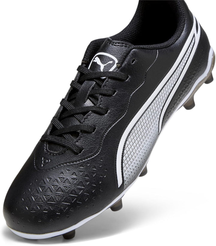 PUMA Unisex Kinder King Match Fg/Ag Jr Soccer Shoe 28 EU Black White, 28 EU Black White