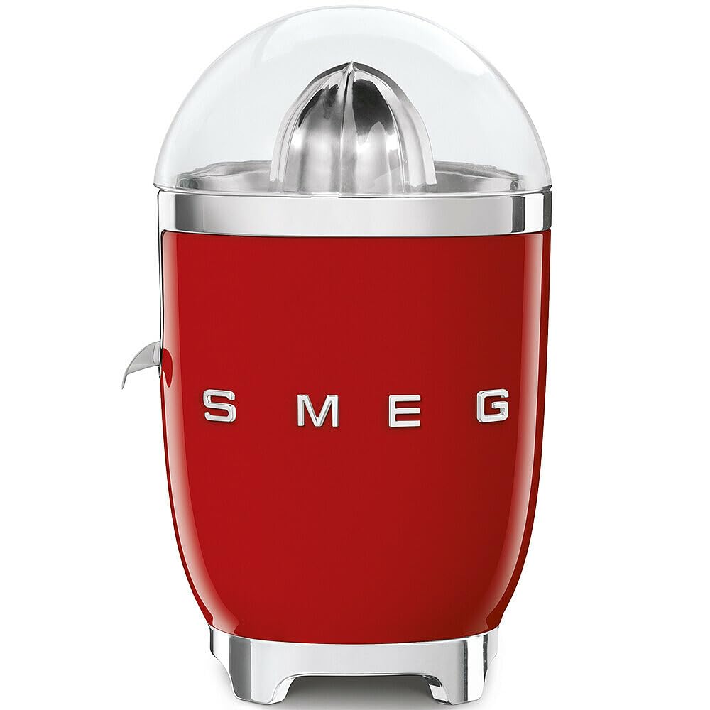 SMEG, Elektrische Zitruspresse CJF11RDEU, tropfsicherer Auslauf und Universalkegel, rutschfeste Stel