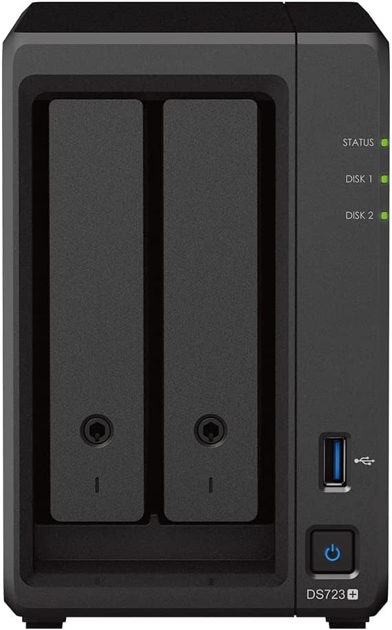 Synology DS723+ 20 TB Desktop-NAS-Lösung mit 2 Einschüben, installiert mit 2 x 10 TB Western Digital